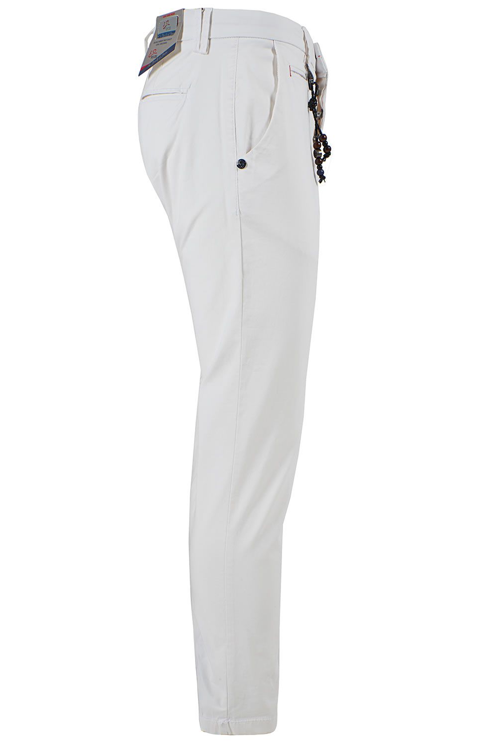 Yes Zee White Cotton Men's Chino Pants