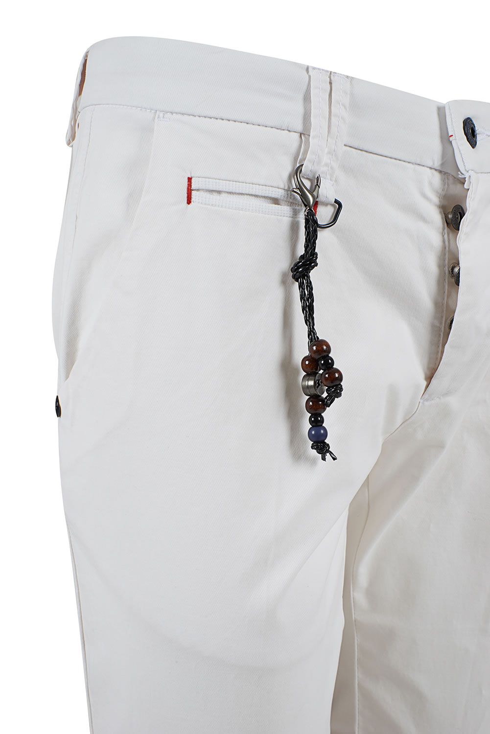 Yes Zee White Cotton Men's Chino Pants