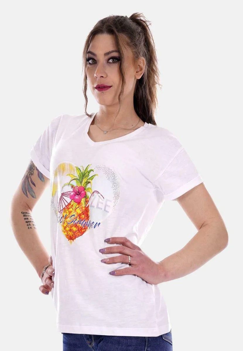 Yes Zee White Cotton Women Top