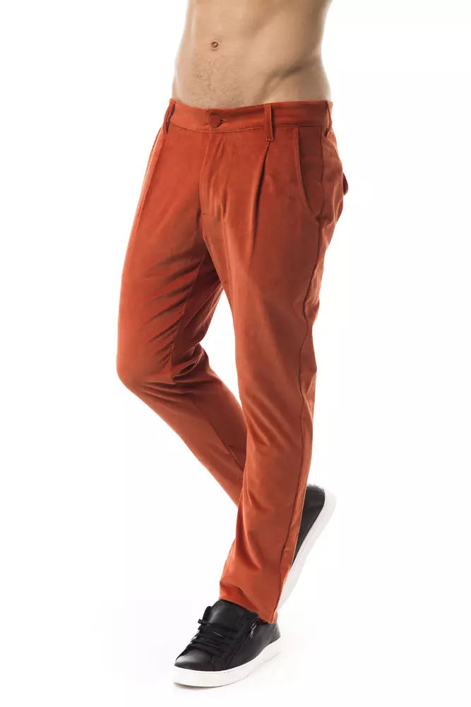 BYBLOS Orange Cotton Men Pants