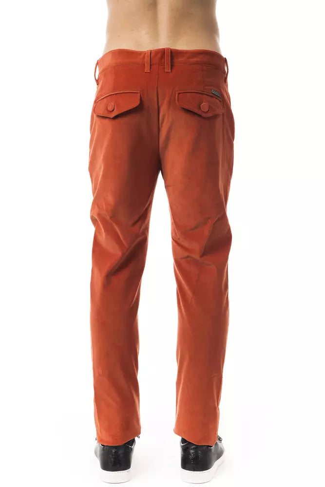 BYBLOS Orange Cotton Men Pants