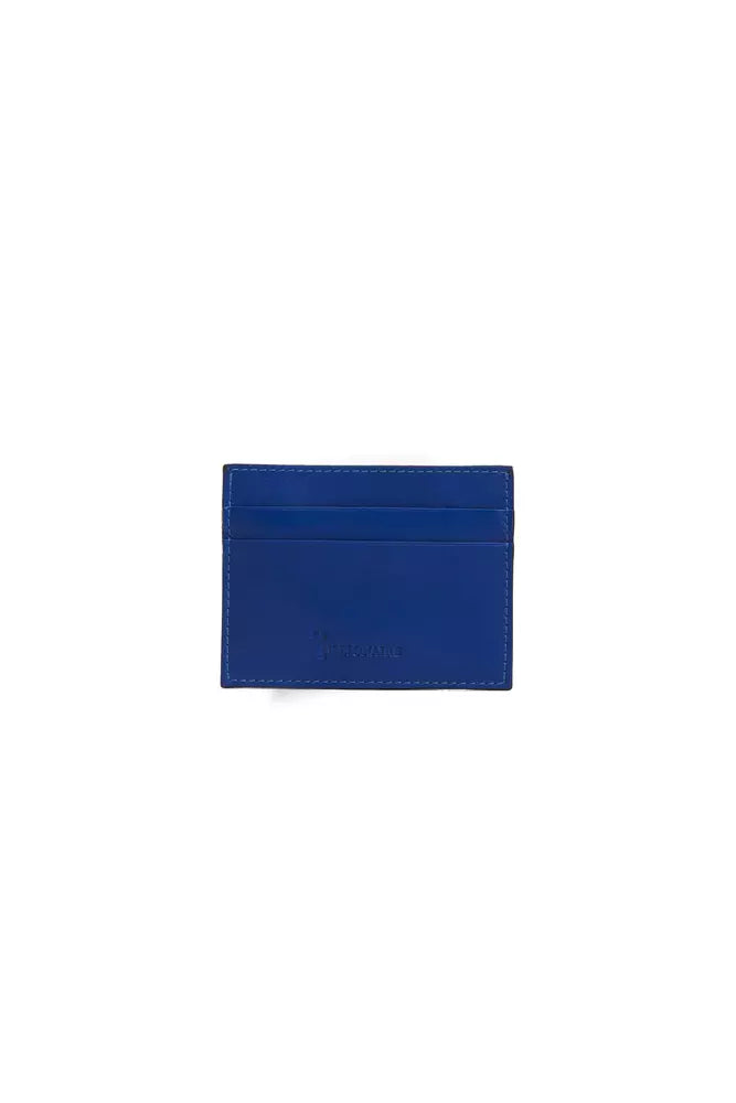 Billionaire Italian Couture Blue Leather Men Wallet