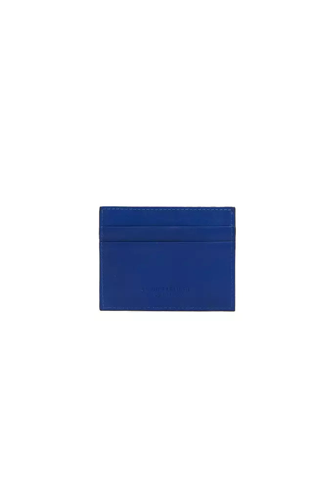 Billionaire Italian Couture Blue Leather Men Wallet