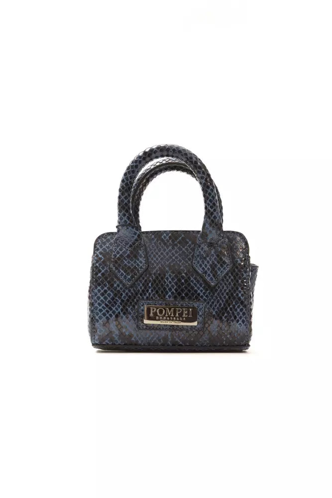 Pompei Donatella Blue Leather Women Shoulder Bag