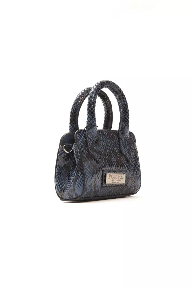 Pompei Donatella Blue Leather Women Shoulder Bag
