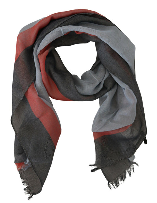 Costume National Multicolor Cotton Shawl Wrap Scarf