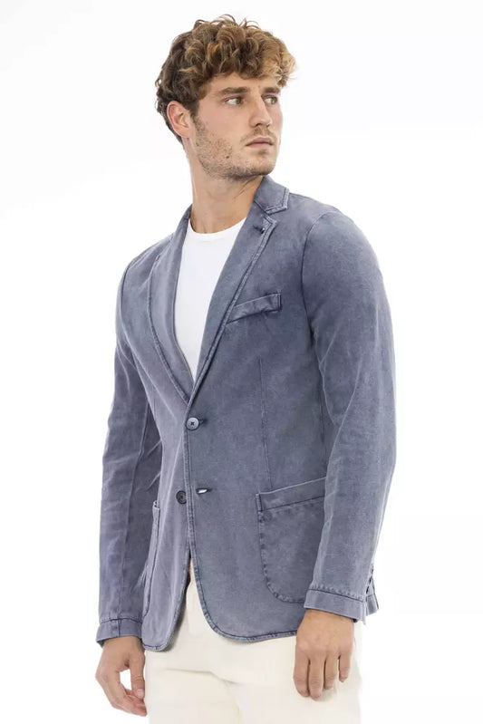 Distretto12 Blue Cotton Blazer