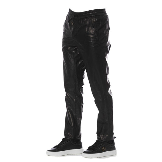 Trussardi Black Lamb Leather Pant