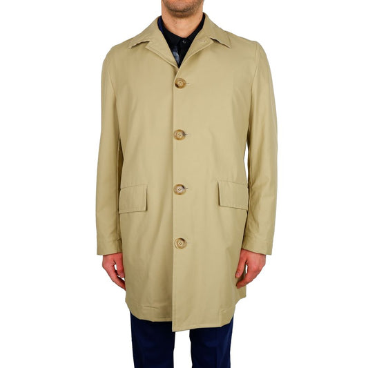 Aquascutum Beige Cotton Men Trench Coat
