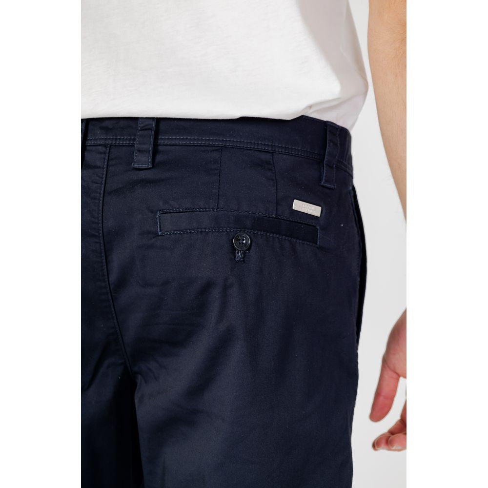 Armani Exchange Blue Cotton Bermuda Shorts