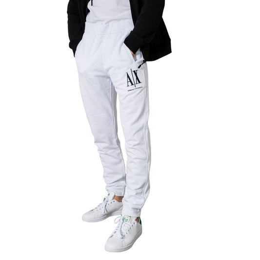 Armani Exchange White Cotton Joggers Workout Pant