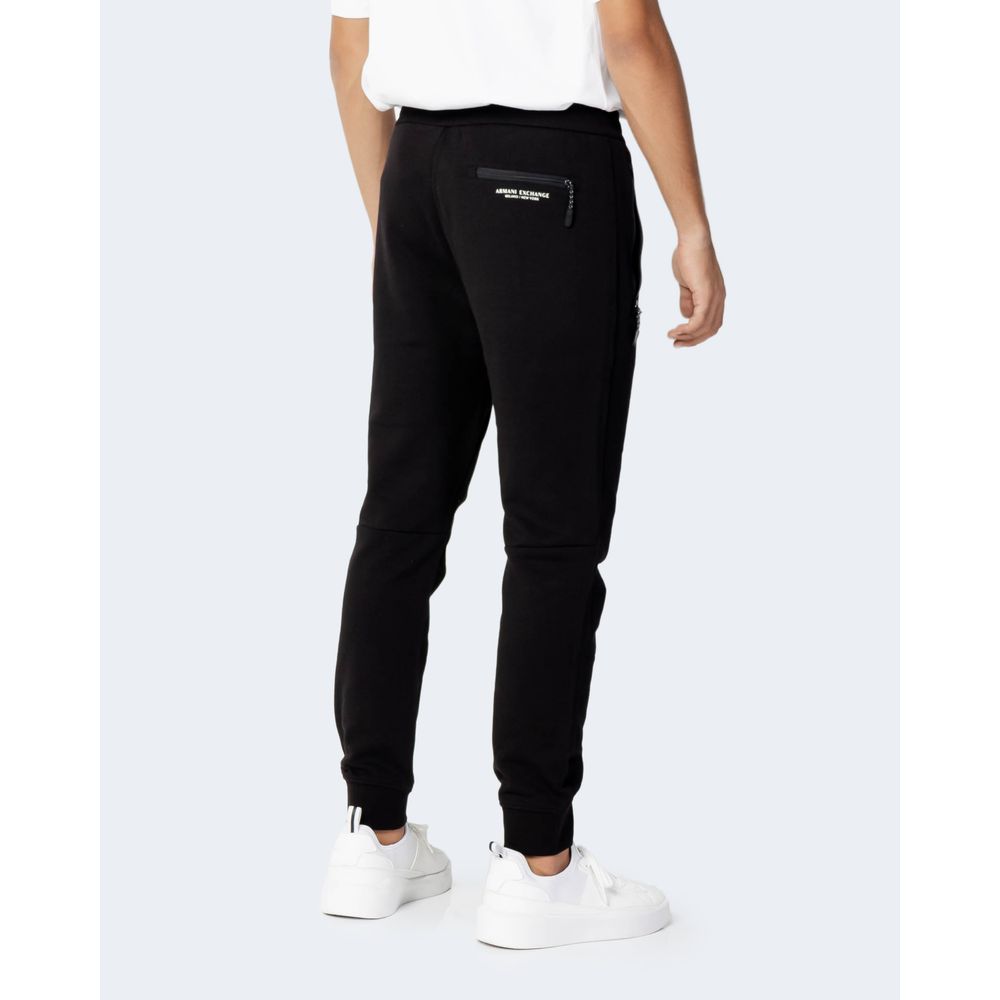 Armani Exchange Black Cotton Joggers (Workout Pants)