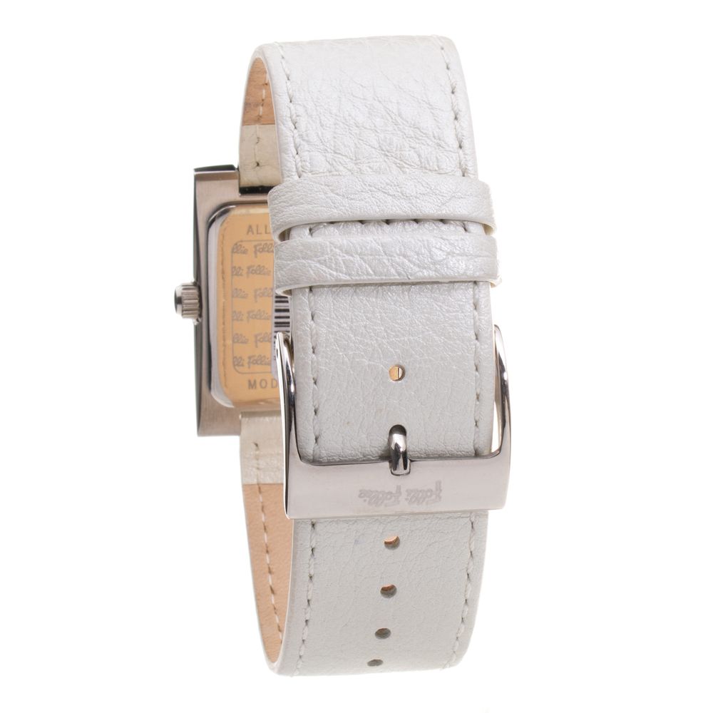 Folli Follie Gray Leather Dress Watch