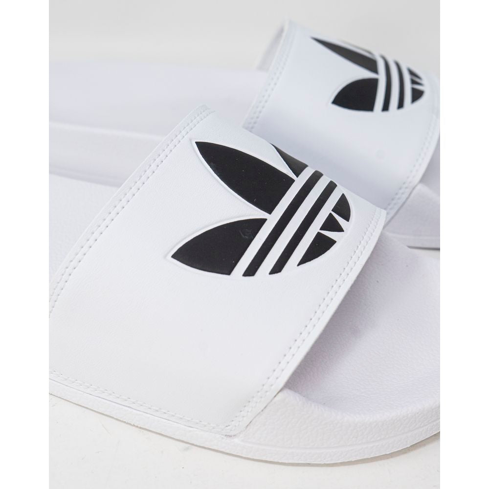 Adidas White Polyester Slipper