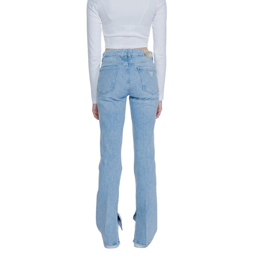 Guess Light Blue Cotton Mom Jeans