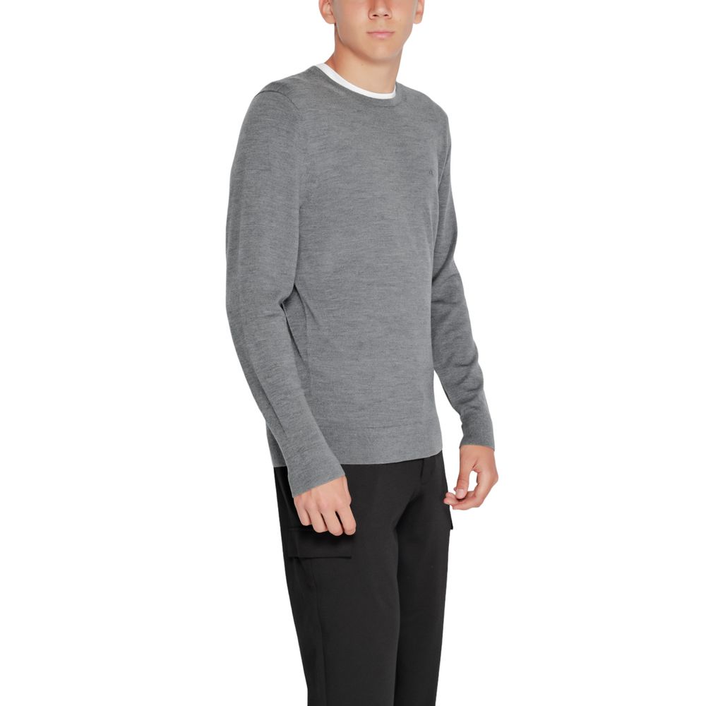 Calvin Klein Gray Recycled Wool Sweatshirt