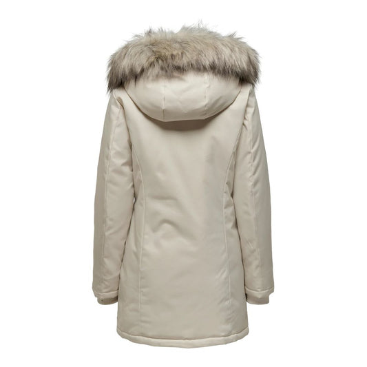 Only Beige Polyester Parka