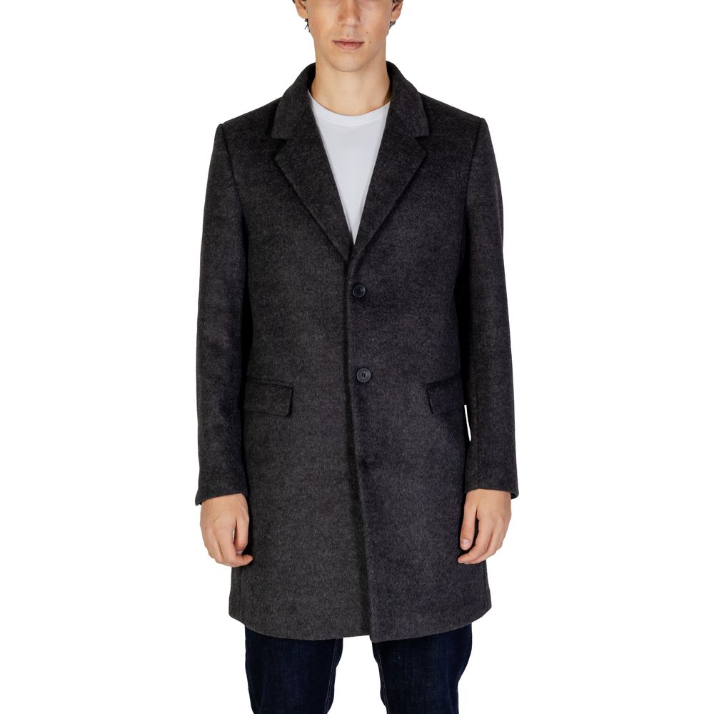 Antony Morato Gray Polyester Coat