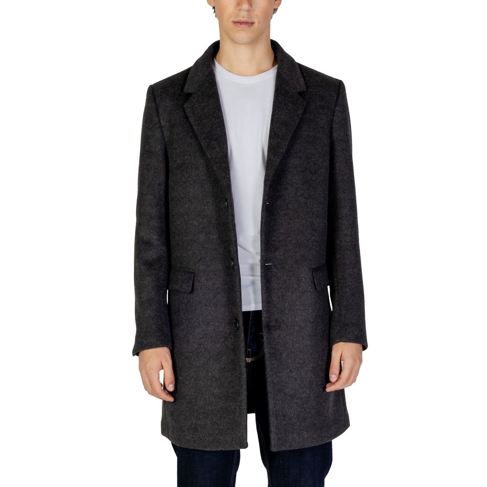 Antony Morato Gray Polyester Coat