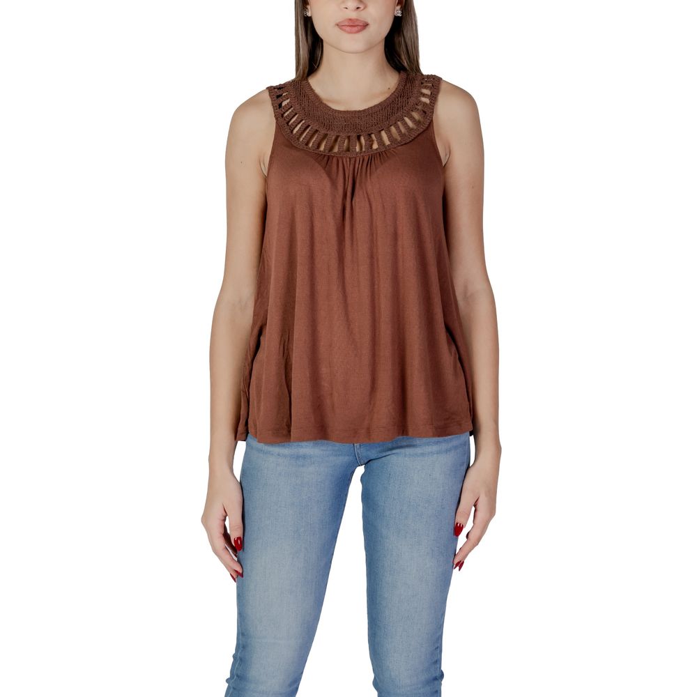 B.Young Brown Viscose Top