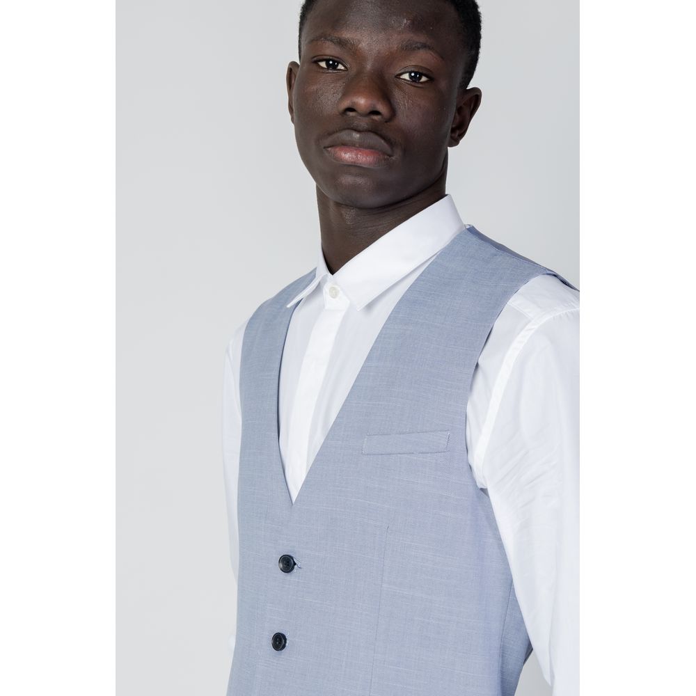 Antony Morato Blue Polyester Waistcoat