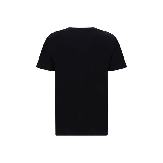 Balmain Black Cotton T-Shirt