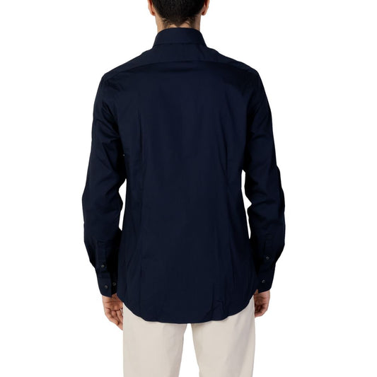 Calvin Klein Blue Cotton Dress Shirt