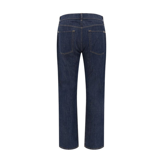 7FOR Blue Cotton Straight-Leg Jeans
