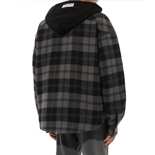 Diego Venturino Gray Cotton Jackets & Coat