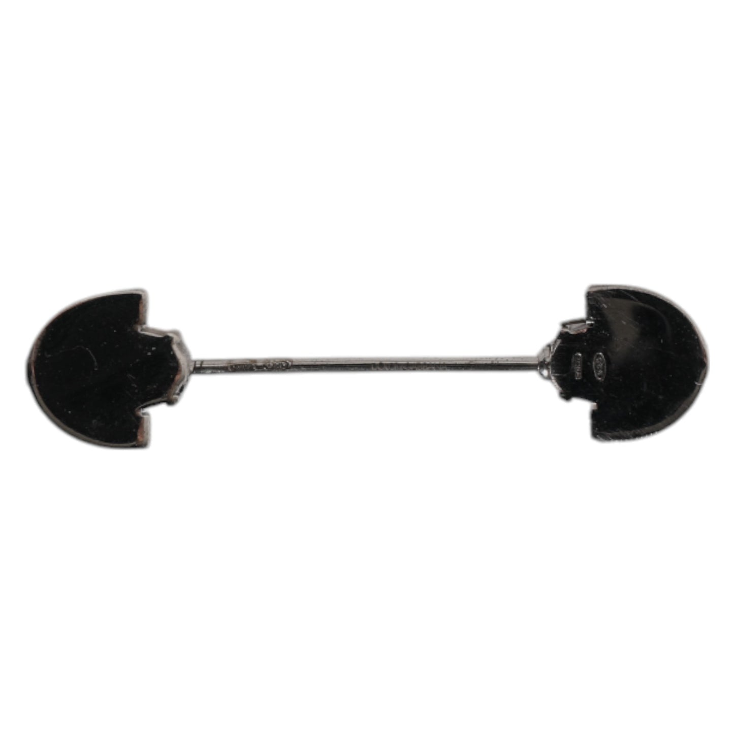 Dolce & Gabbana 925 Sterling Silver Glass Crystal Collar Stop Brooch Pin