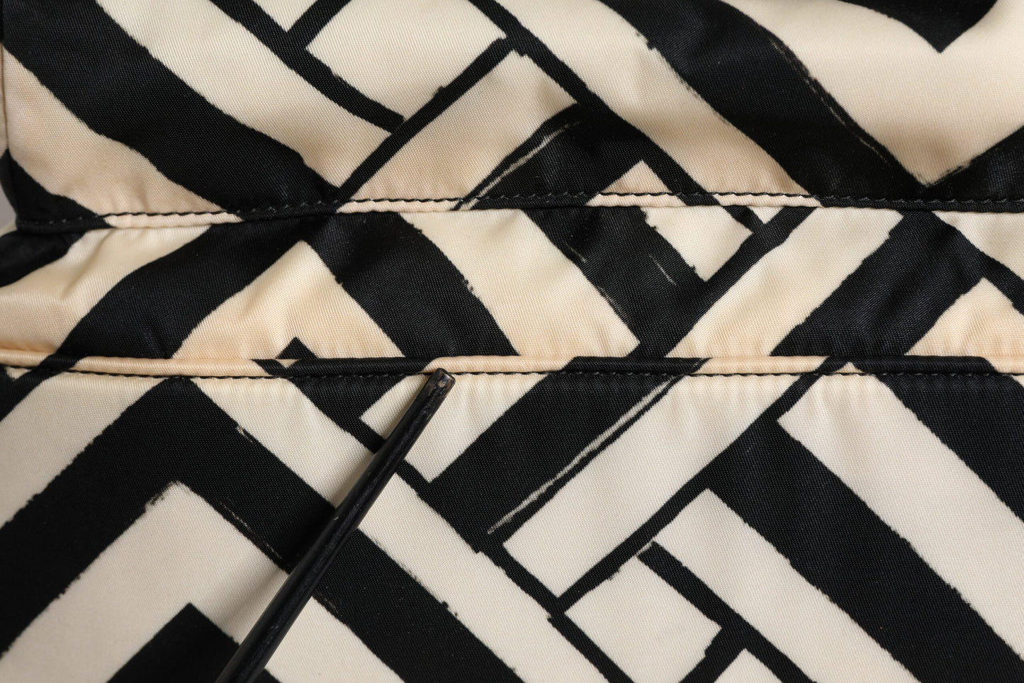 Dolce & Gabbana Black White Nylon Leather Travel Back Pack Bag