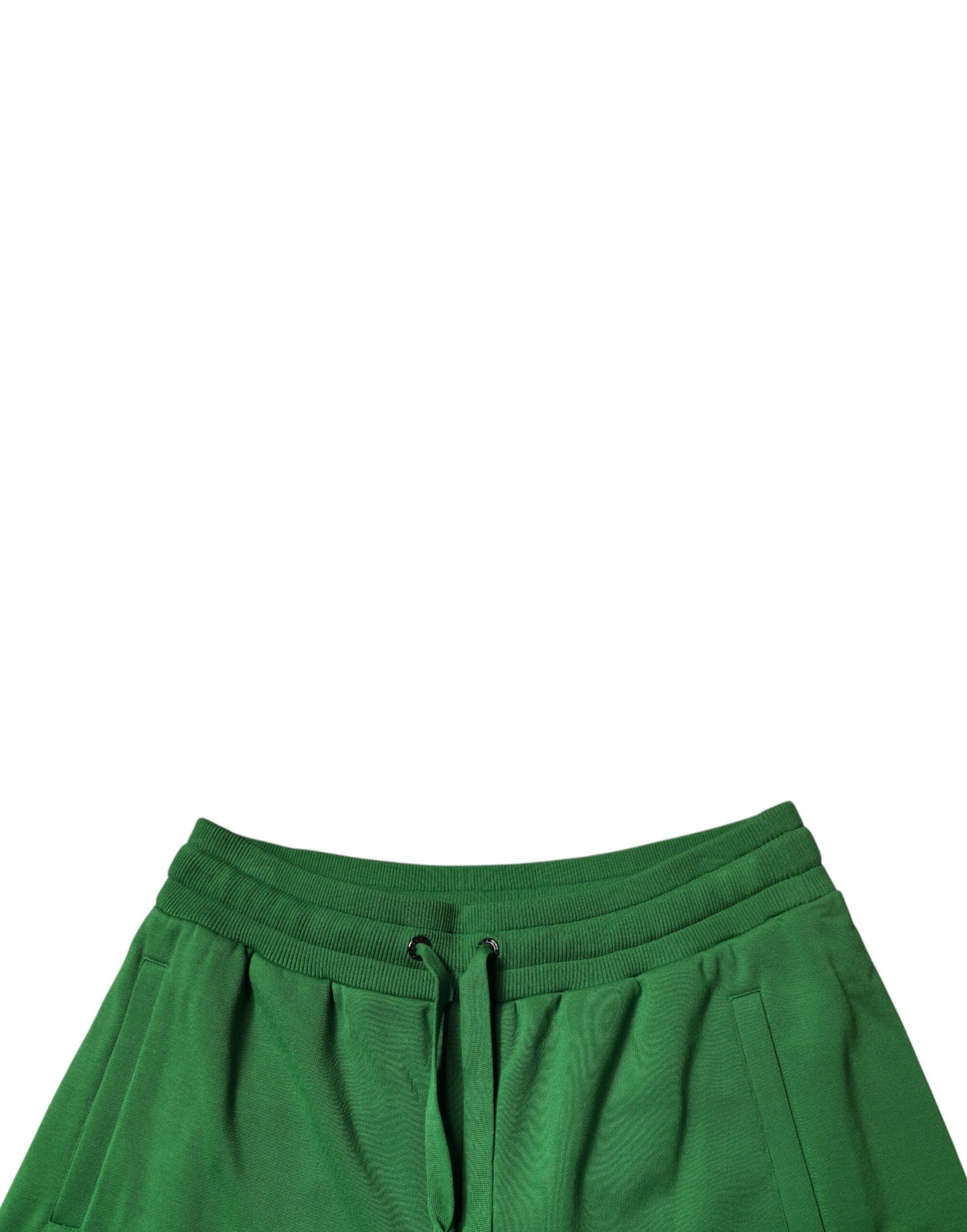Dolce & Gabbana Green Cotton Men Sweatshorts Bermuda Shorts