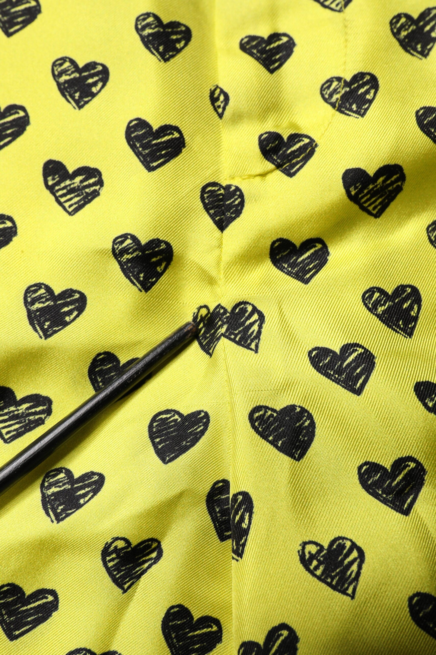 Dolce & Gabbana Green Silk Heart Print Bermuda Shorts