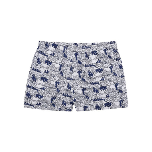 Emporio Armani White Polyester Swim Shorts