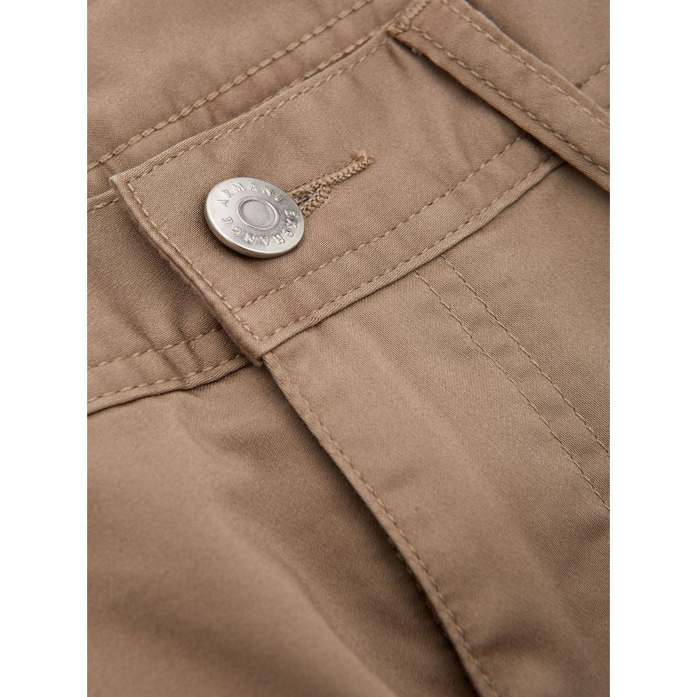 Armani Exchange Brown Cotton Casual Pants