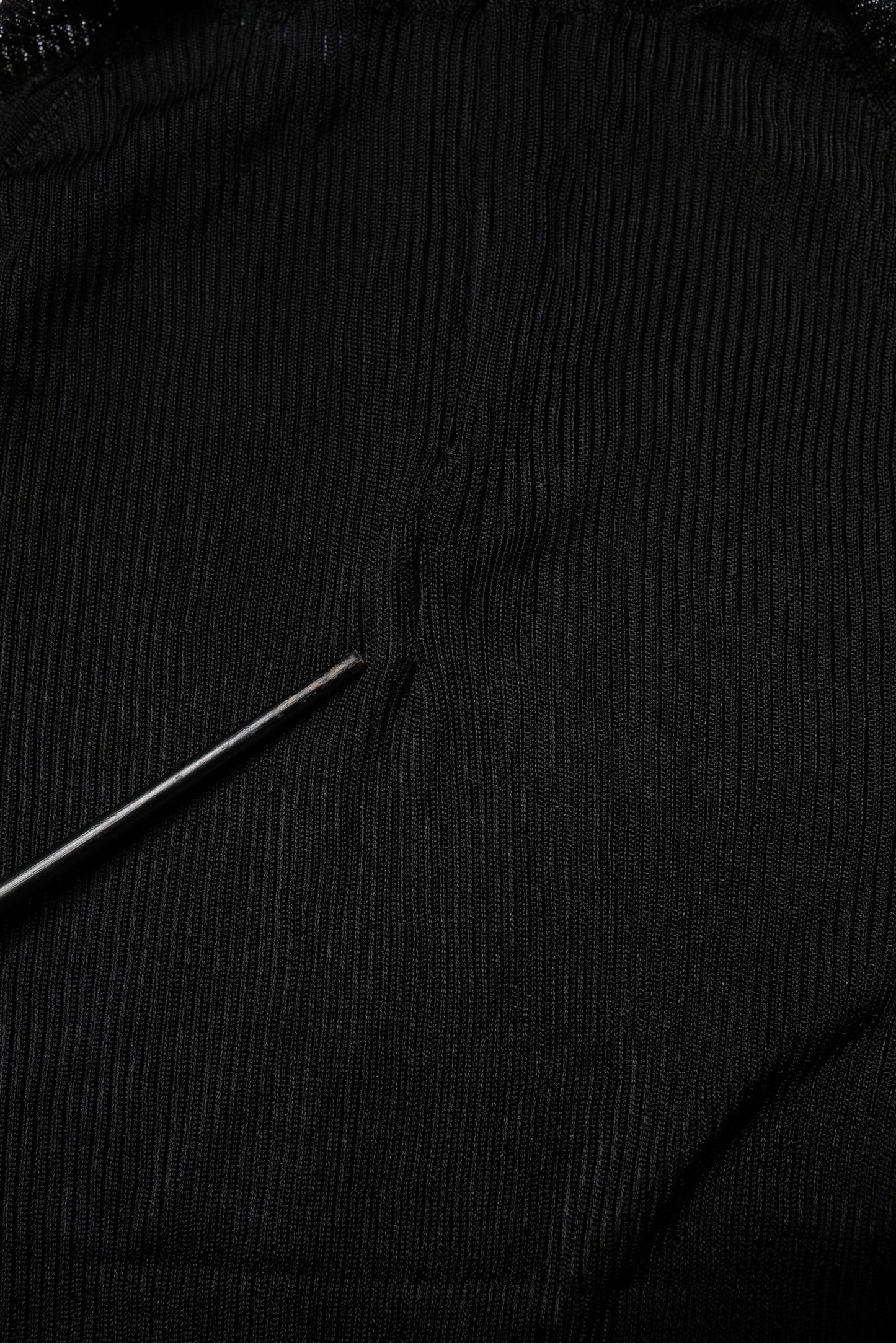 Dolce & Gabbana Black Knit Long Sleeves Turtleneck Slim Top