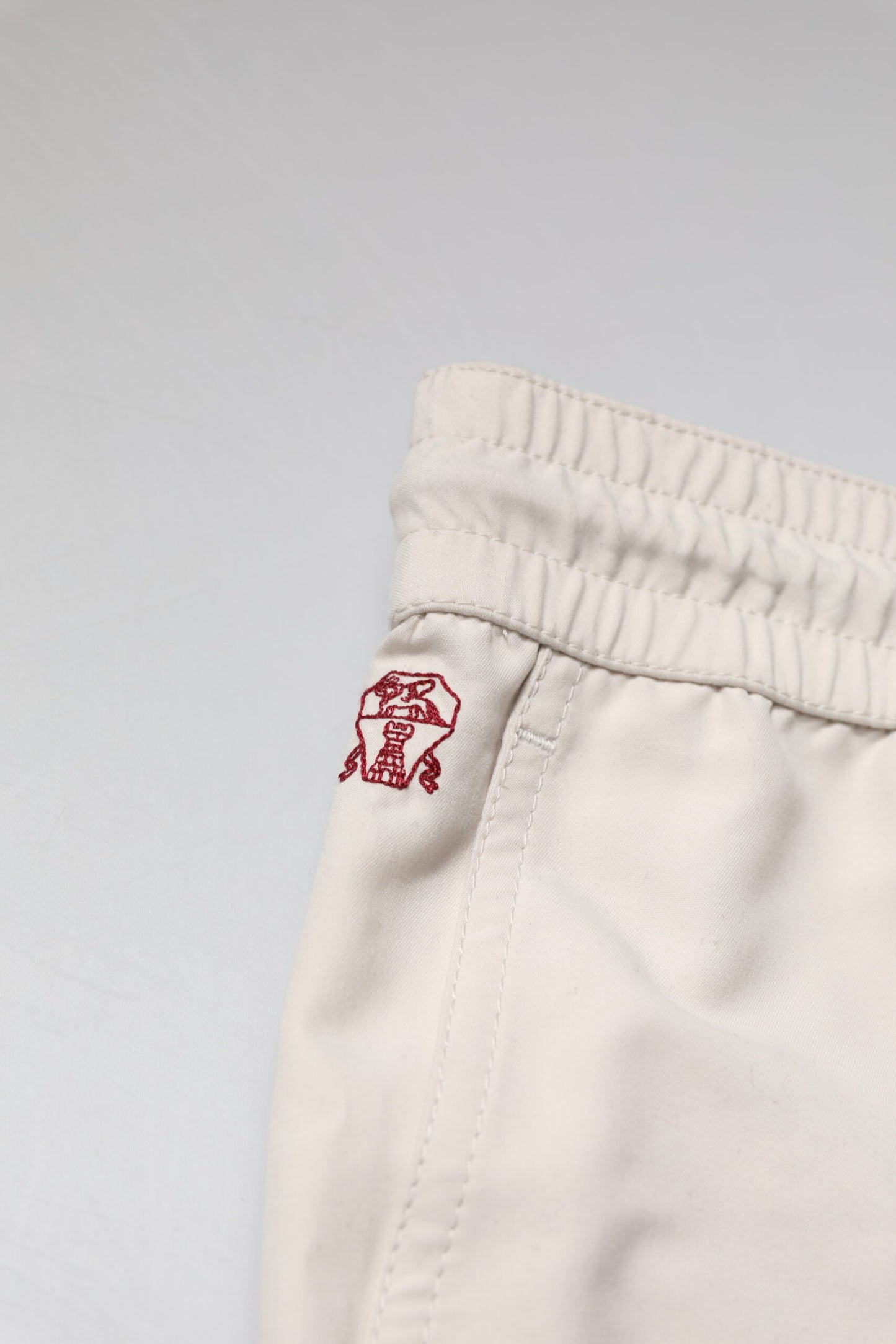 Brunello Cucinelli Off White Logo Men Bermuda Sweatshorts Shorts