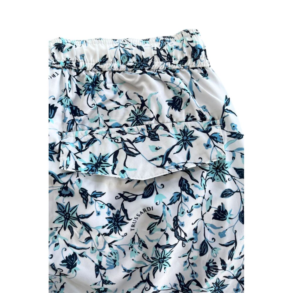 Trussardi Beachwear White Polyester Swimwear