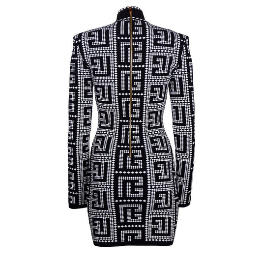 Balmain Black Viscose Dress