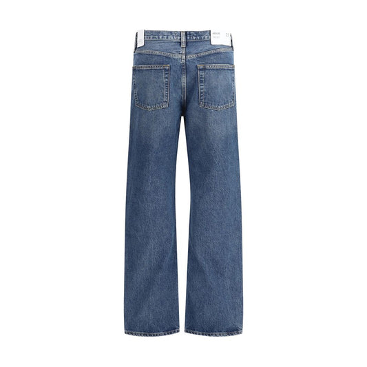 Agolde Blue Cotton Straight-Leg Jeans