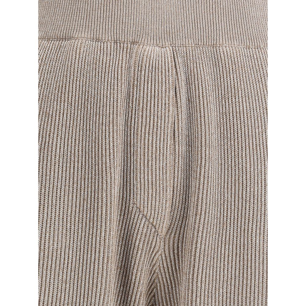 Brunello Cucinelli Gold Cotton Casual Pants