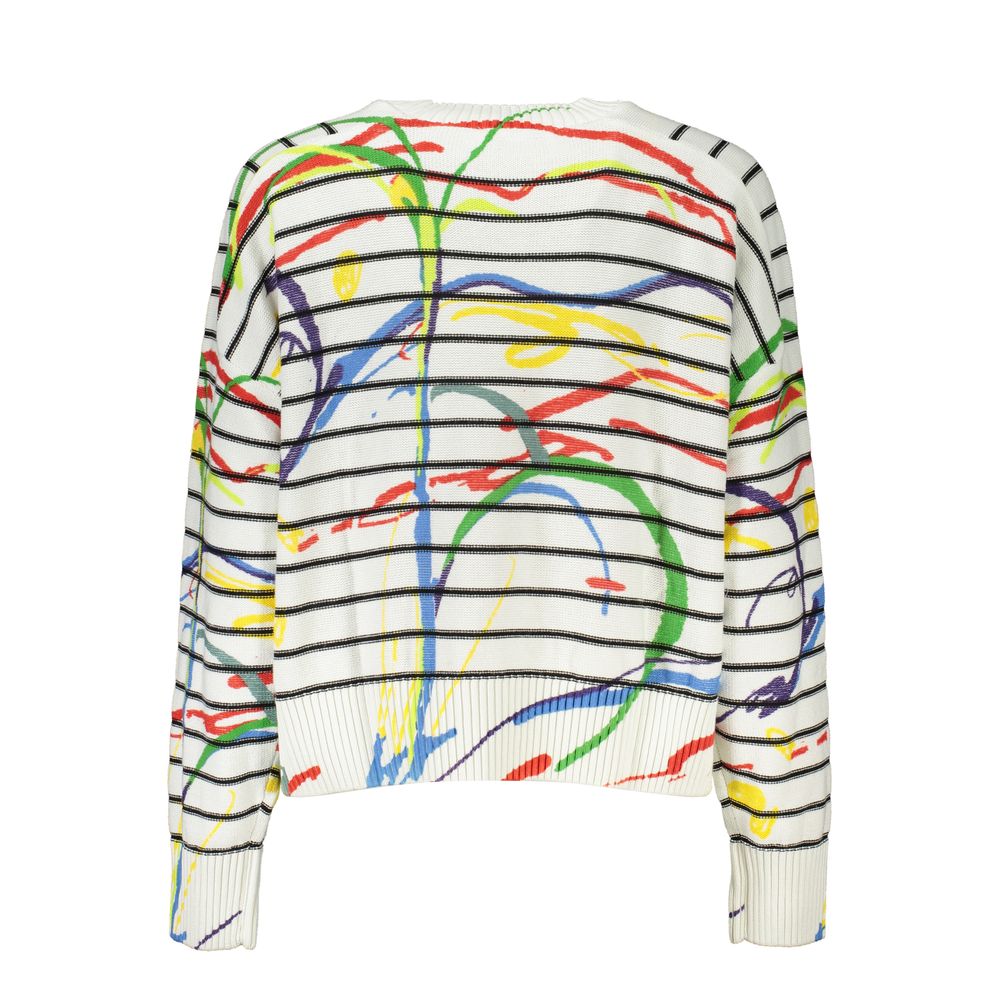 Desigual White Cotton Sweater