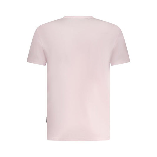 Napapijri Pink Cotton Men T-Shirt