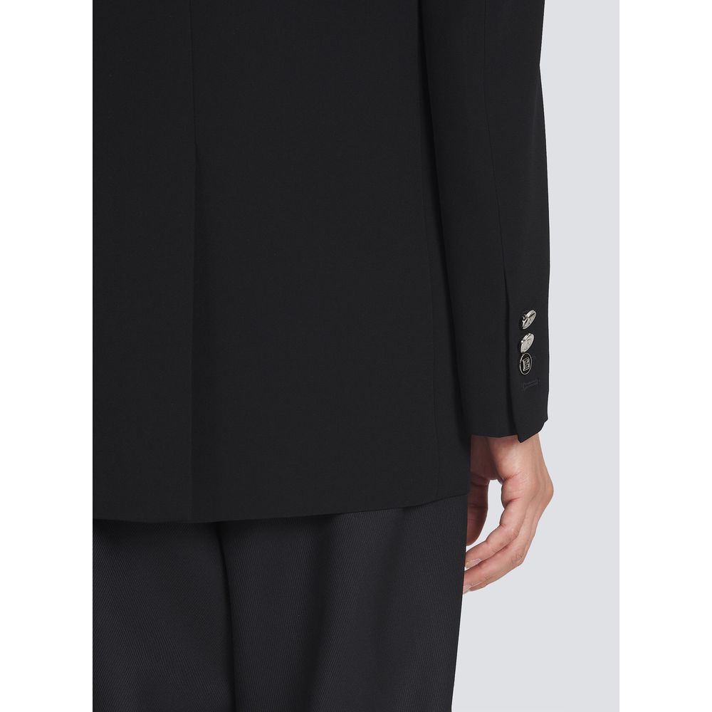 Balmain Black Viscose Men Blazer