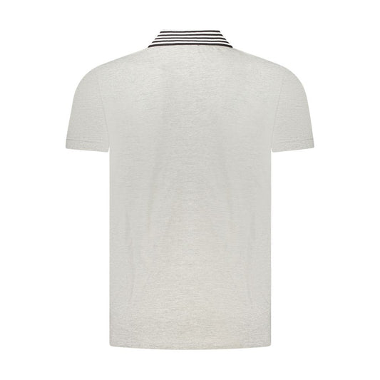 Cavalli Class Gray Cotton Polo Shirt