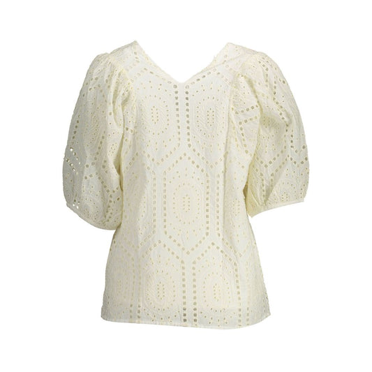 Gant White Cotton Women T-Shirt