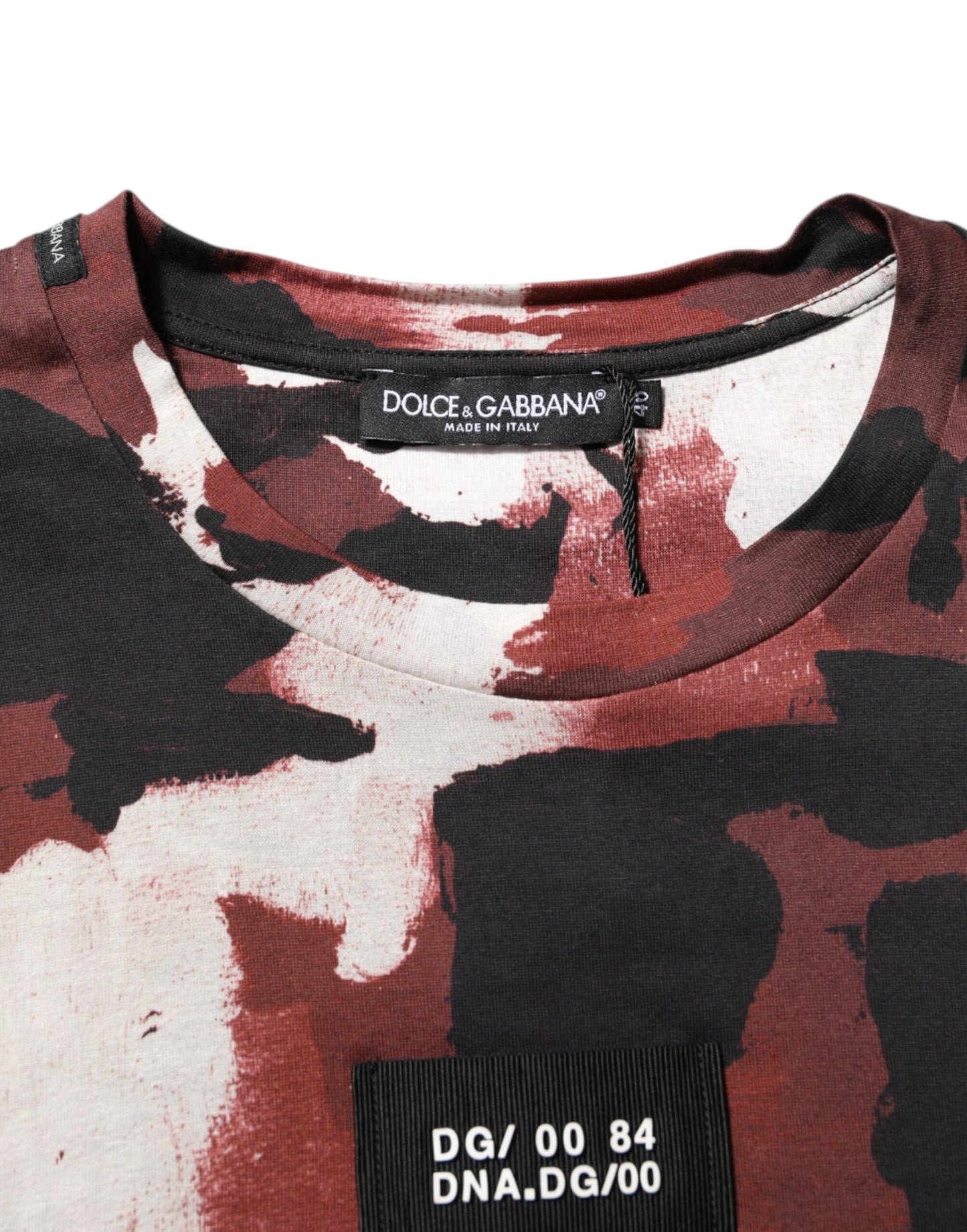 Dolce & Gabbana Multicolor Camouflage Men Crew Neck T-shirt