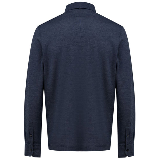 Canali Blue Cotton Dress Shirt