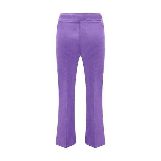 Avenue Montaigne Purple Cotton Casual Pants
