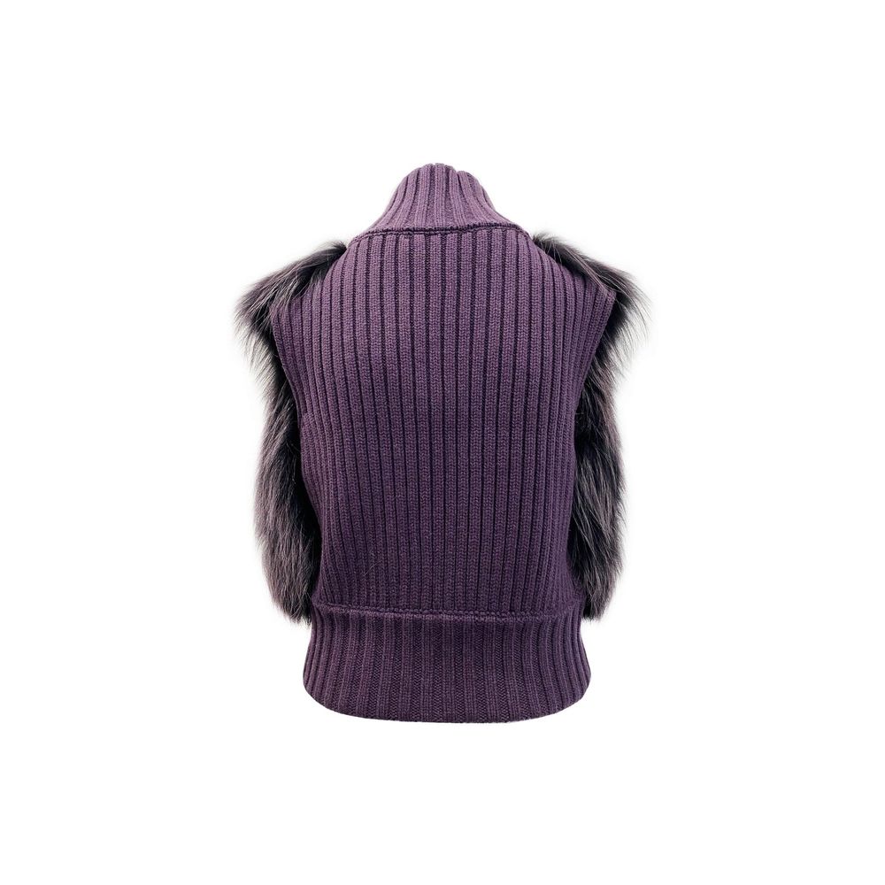 Fabiana Filippi Fox Fur Knitted Vest Jacket
